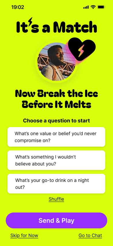 Yaadle app — it's a match